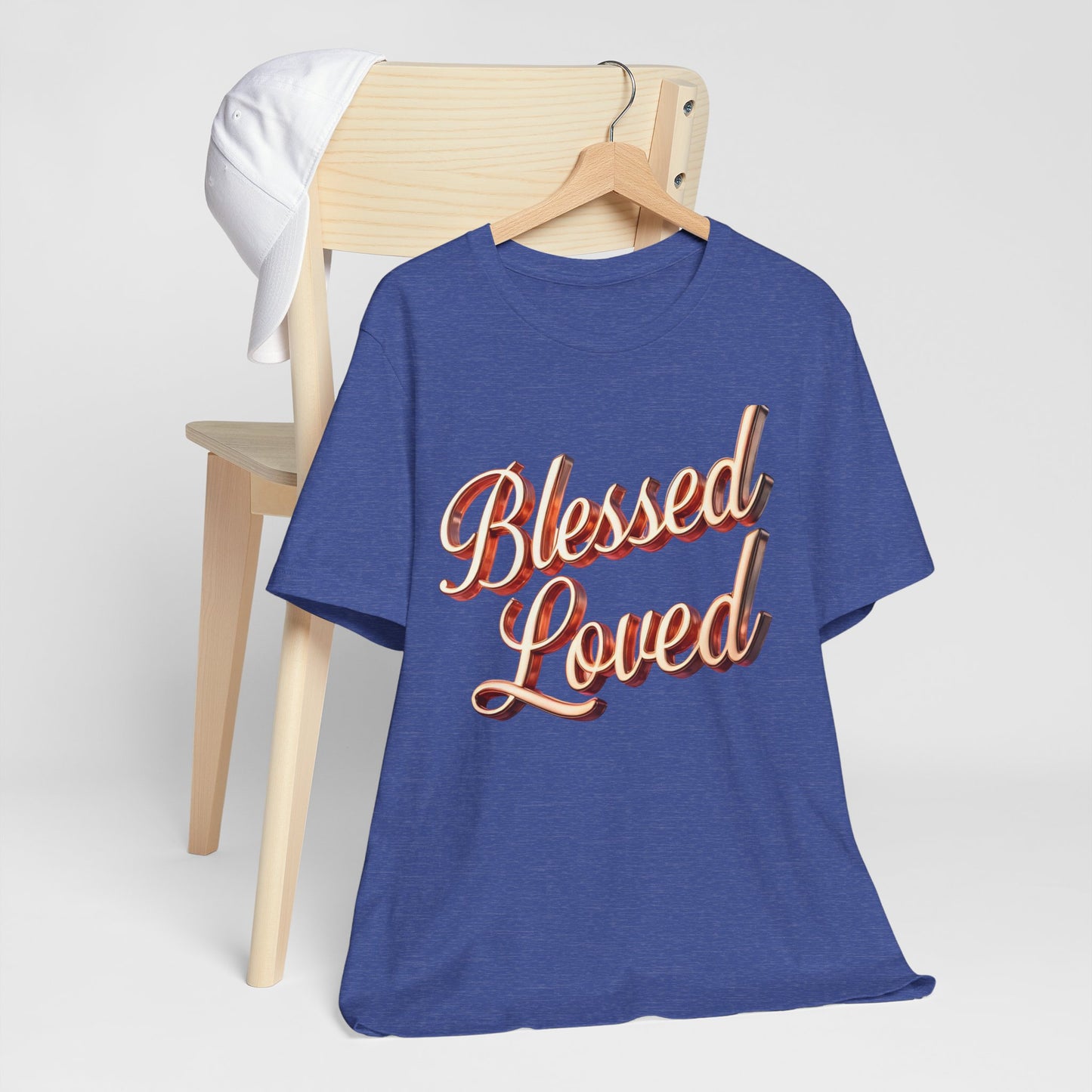 Blessed Loved Unisex Jersey Tee, Inspirational Shirt, Everyday Wear, Gift for Loved Ones, Positive Affirmation Top, Casual Style