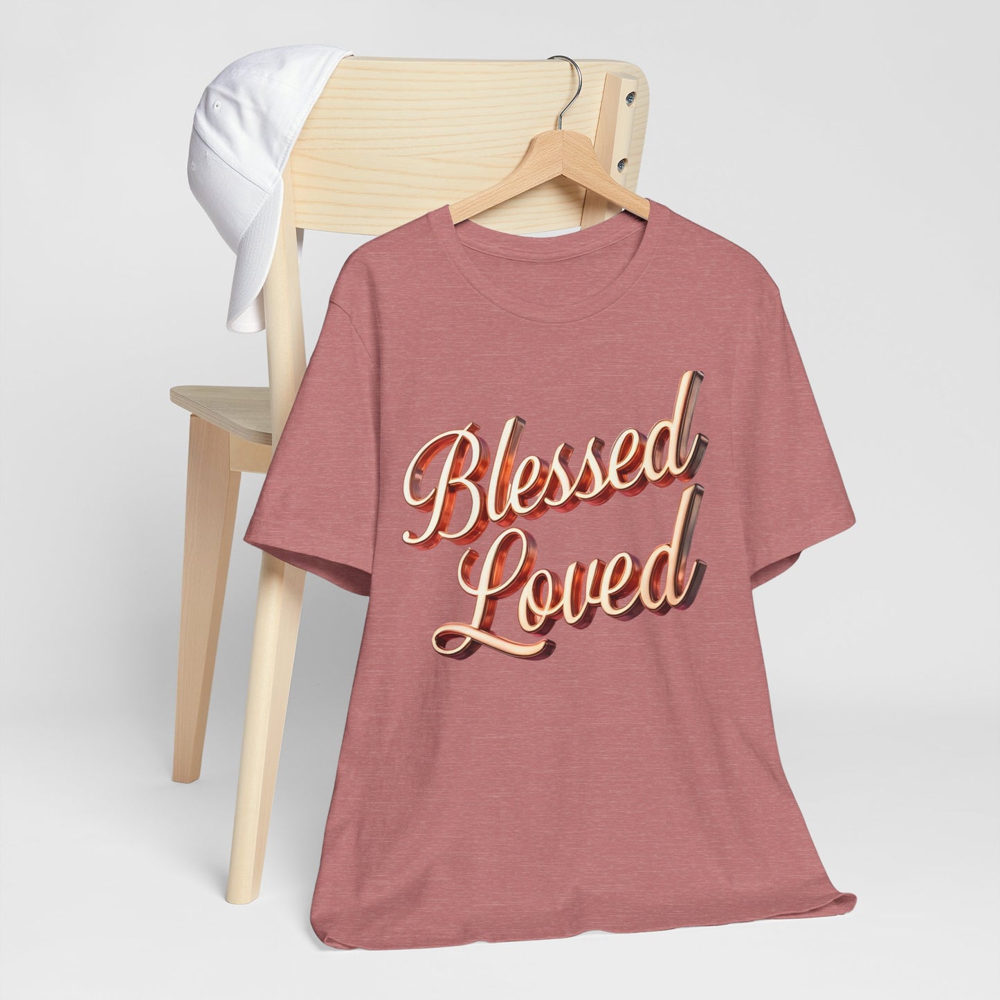 Blessed Loved Unisex Jersey Tee, Inspirational Shirt, Everyday Wear, Gift for Loved Ones, Positive Affirmation Top, Casual Style