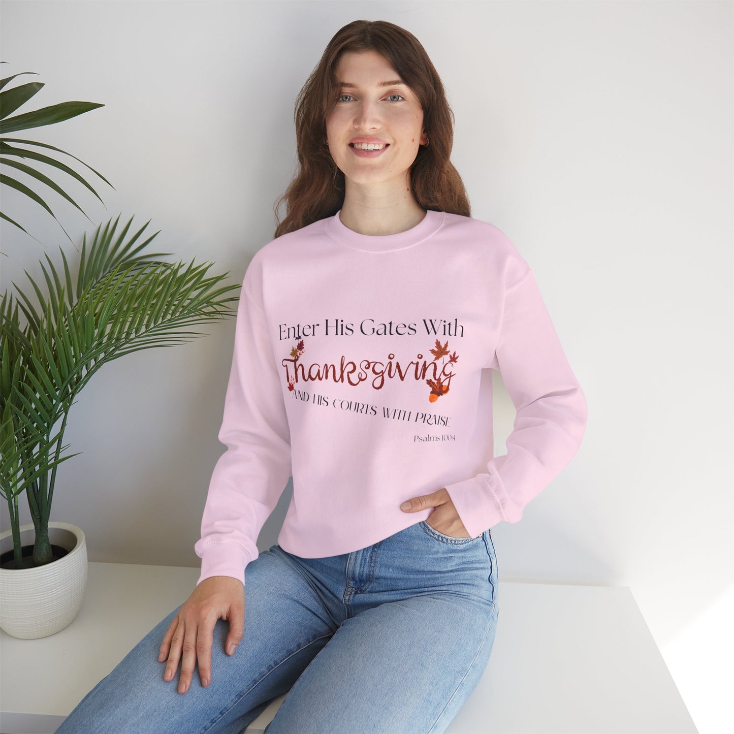 Thanksgiving Inspired Crewneck Sweatshirt, Cozy Fall Apparel, Holiday Gift, Family Gatherings, Inspirational Sweater