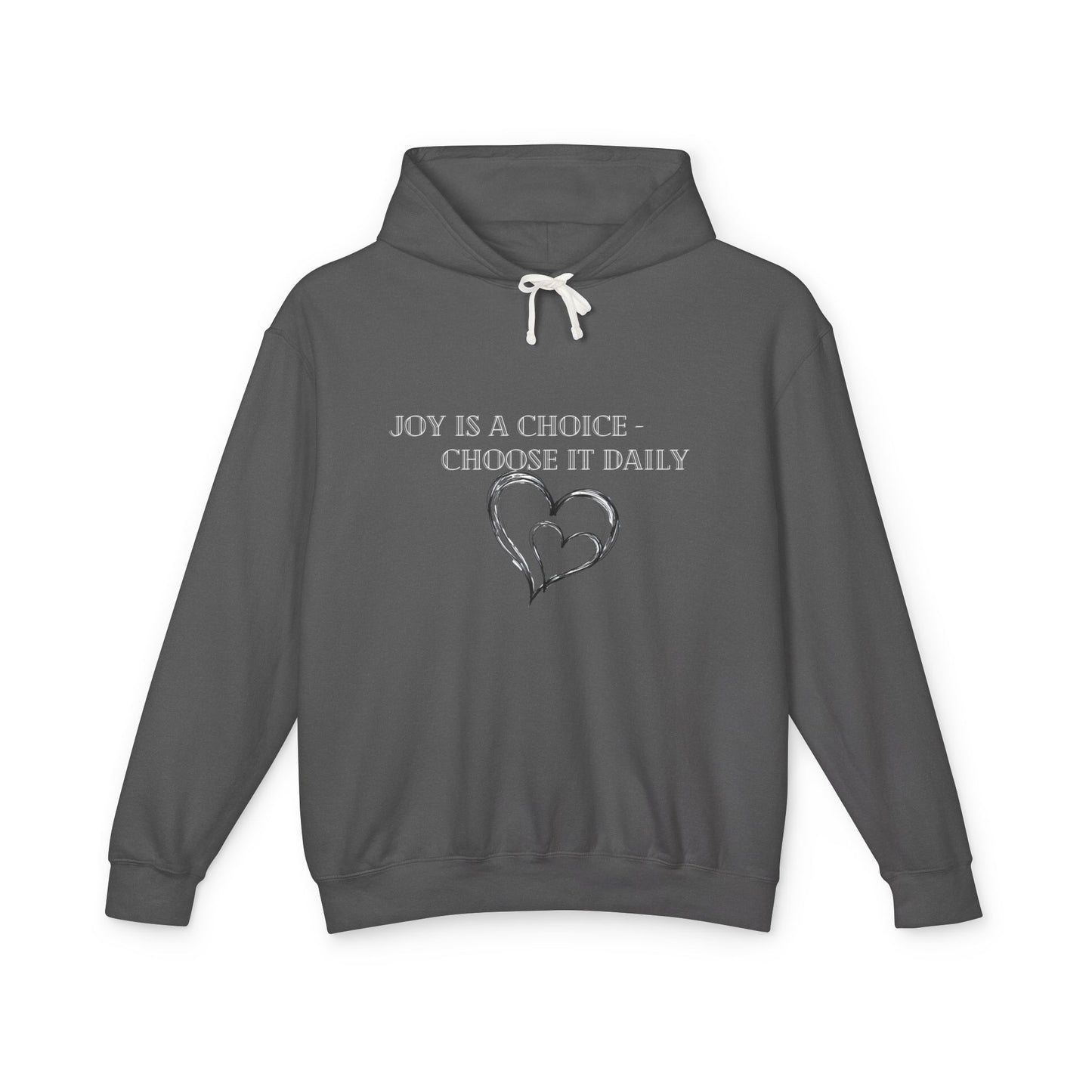 Joy is a Choice Unisex Lightweight Hooded Sweatshirt, Motivational Hoodie, Positive Vibes Pullover, Gift for Her, Self-Care Apparel