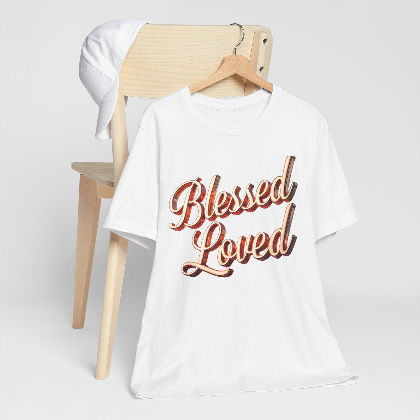 Blessed Loved Unisex Jersey Tee, Inspirational Shirt, Everyday Wear, Gift for Loved Ones, Positive Affirmation Top, Casual Style