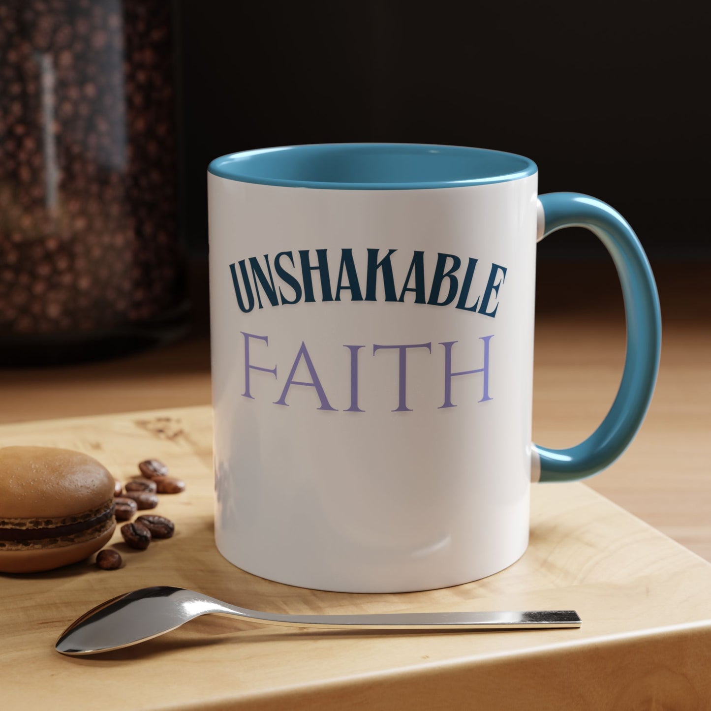 Inspirational Coffee Mug for Faith Lovers, Daily Motivation Cup, Unshakable Faith Gift, Spiritual Java Mug, Perfect for Home or Office