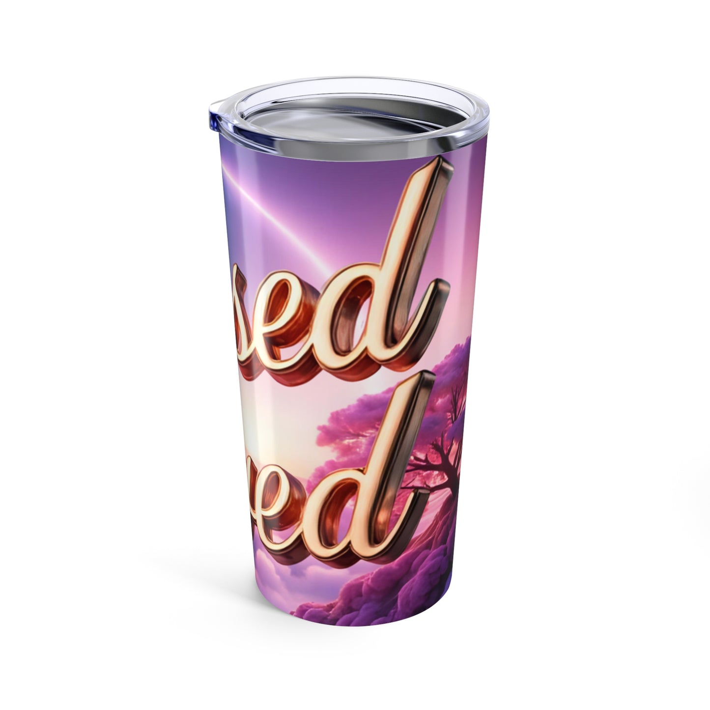 Blessed Loved Tumbler, 20oz Travel Mug, Couple Gift, Wedding Favor, Inspirational Drinkware, Love Quote Cup