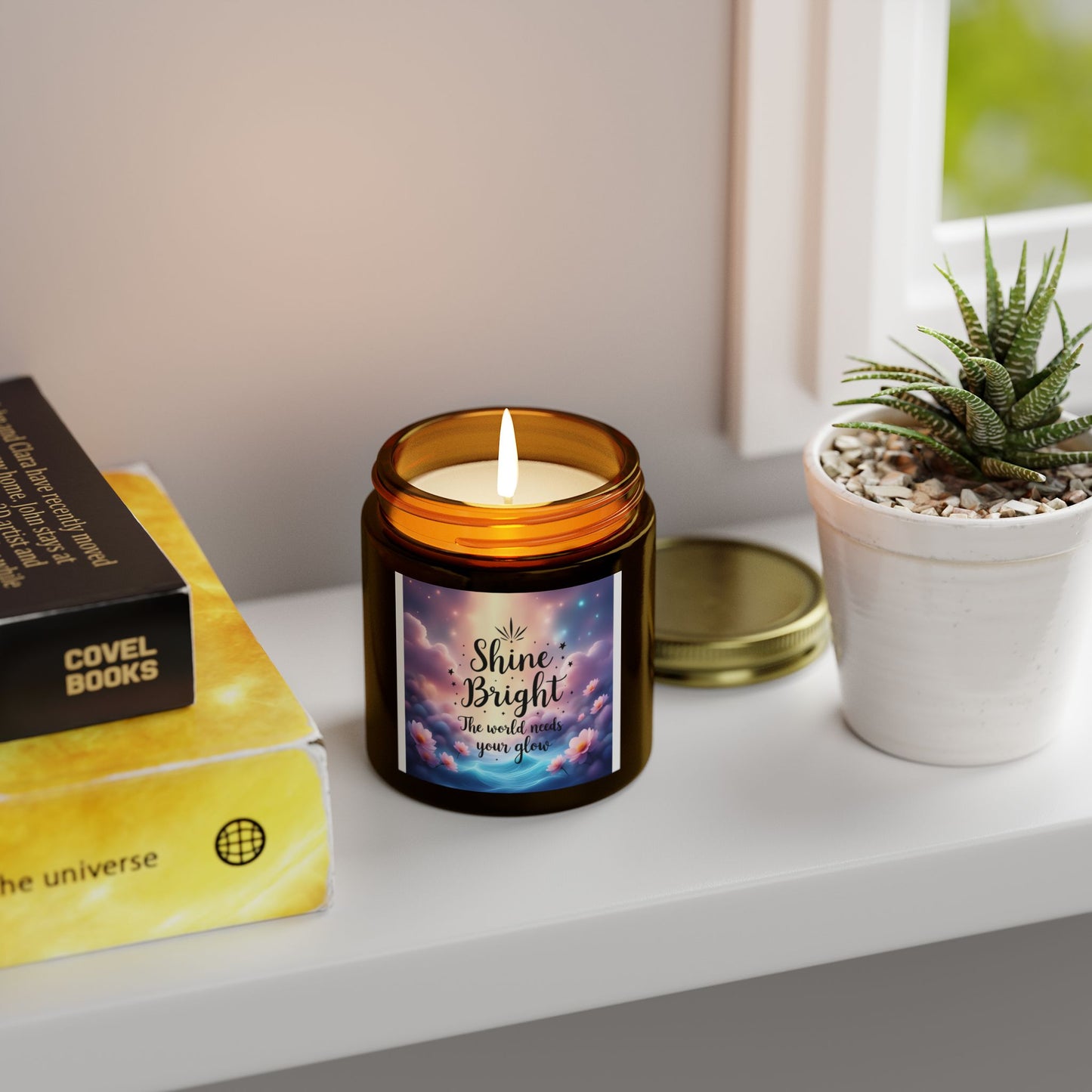 Candle: Shine Bright Scented Soy Wax Candle, Home Decor, Gift, Relaxation, Aromatherapy, Party Favors, Self-Care