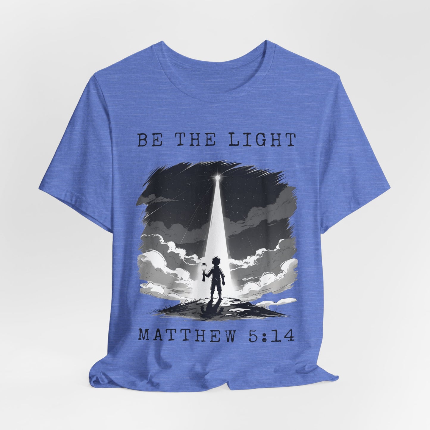 Inspirational Graphic T-Shirt for Faith and Motivation, Be the Light, Christian Apparel, Casual Wear, Gift for Believers