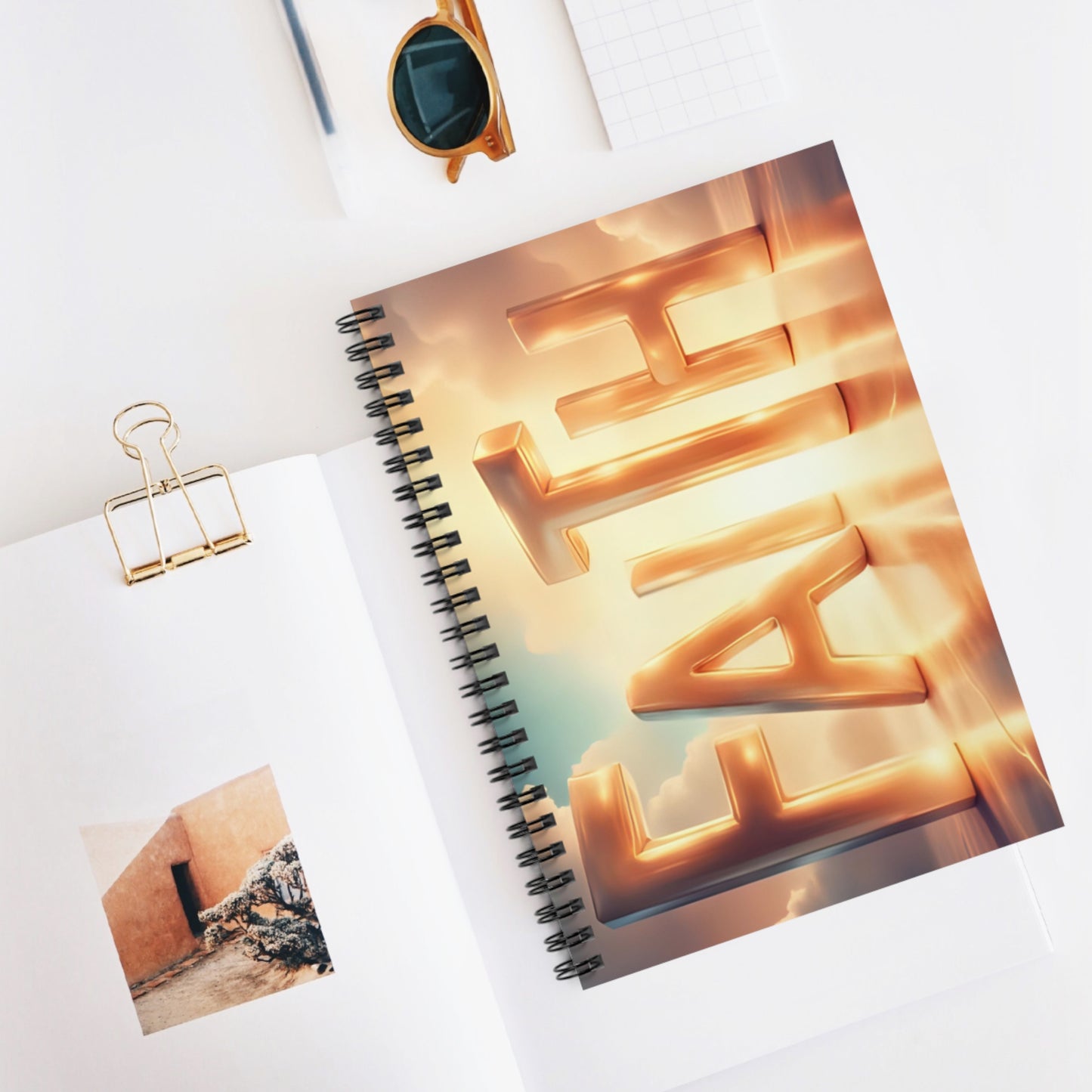 Inspirational Spiral Notebook - Ruled Line, Faith Journal, Motivational Office Supplies, Spiritual Gift, Affirmation Notebook