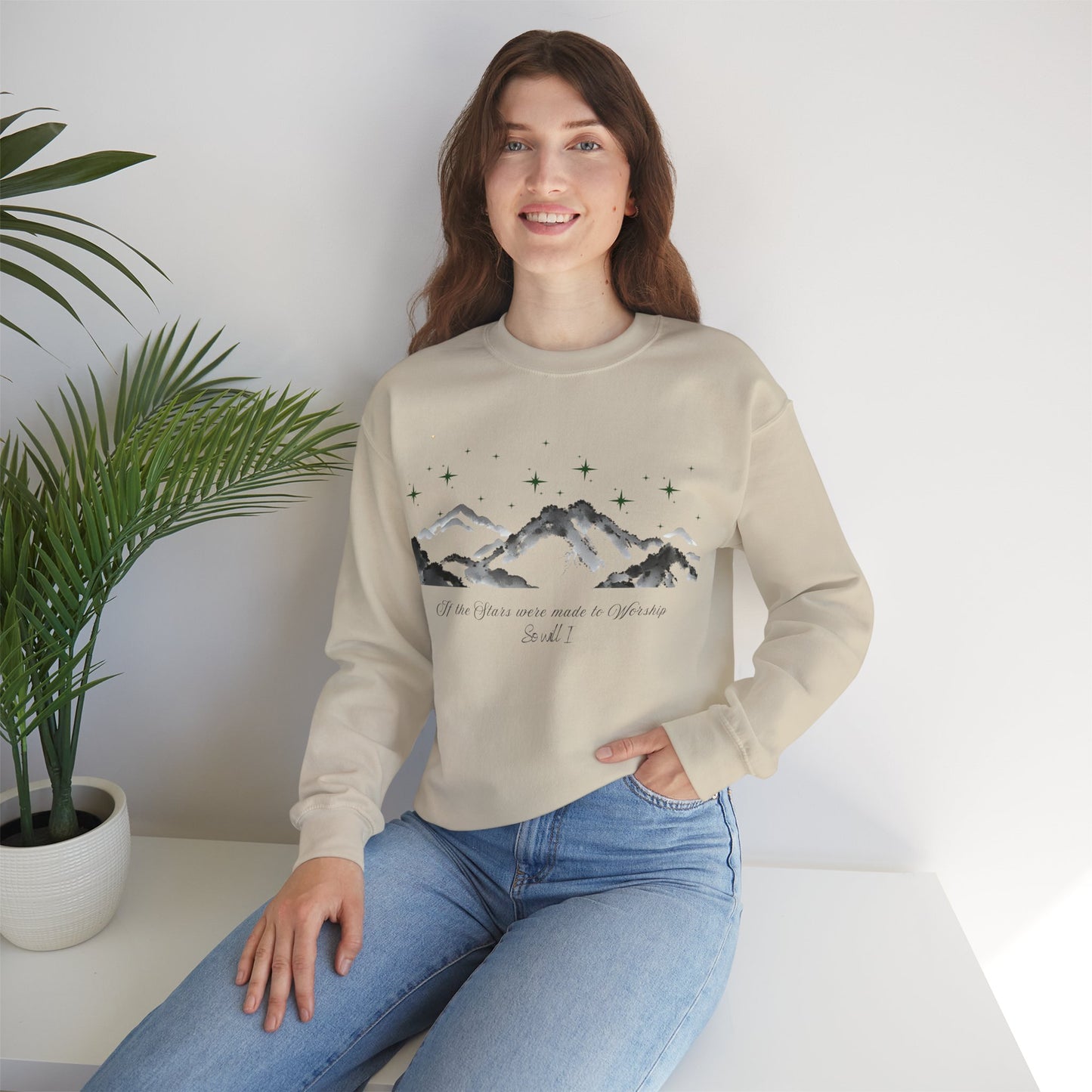 Stars were made, Inspirational Sweatshirt, Unisex Heavy Blend™ Crewneck Sweatshirt