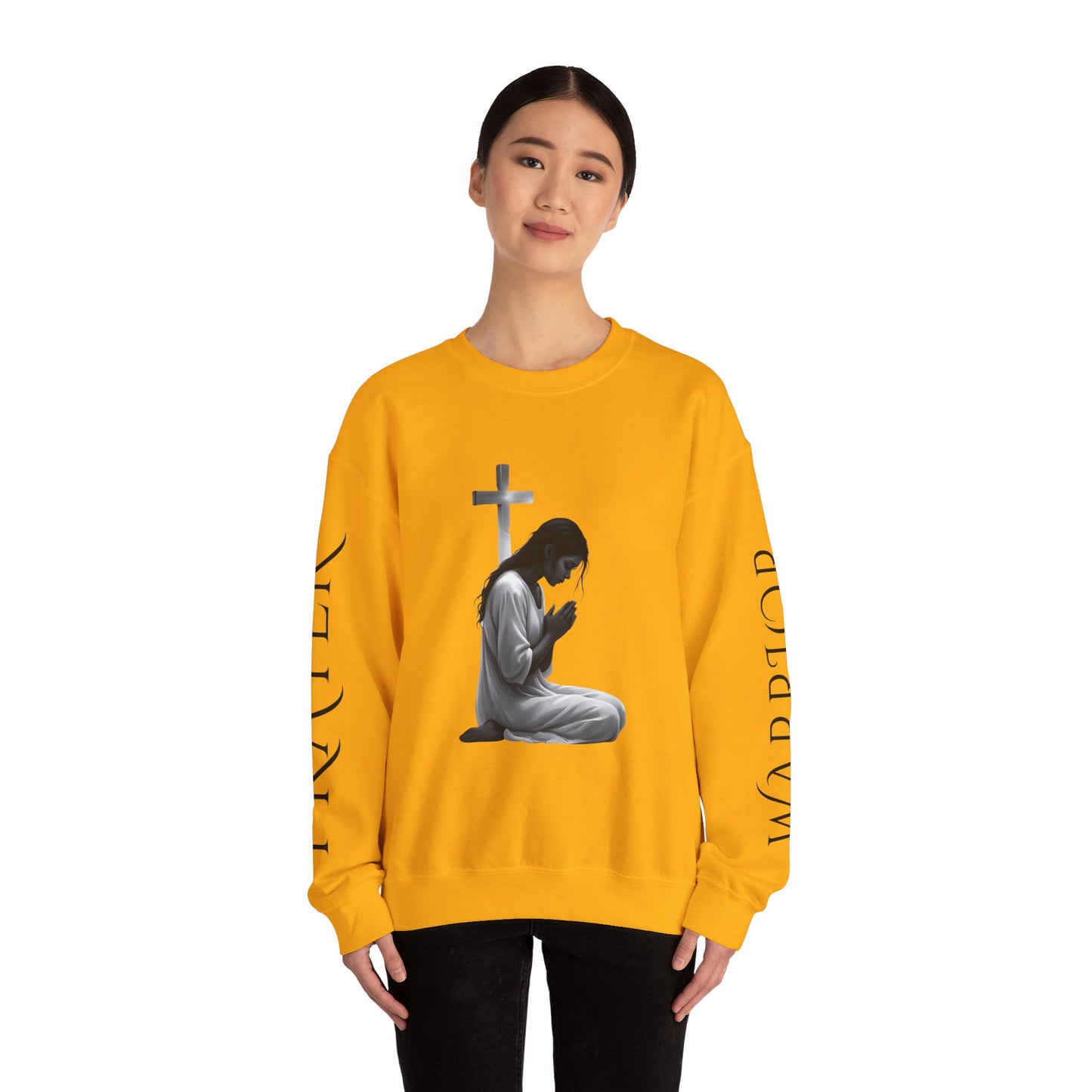 Prayer Warrior Crewneck Sweatshirt | Faith-Inspired Apparel, Inspirational Gift, Cozy Layer for Prayer, Unisex Sweatshirt