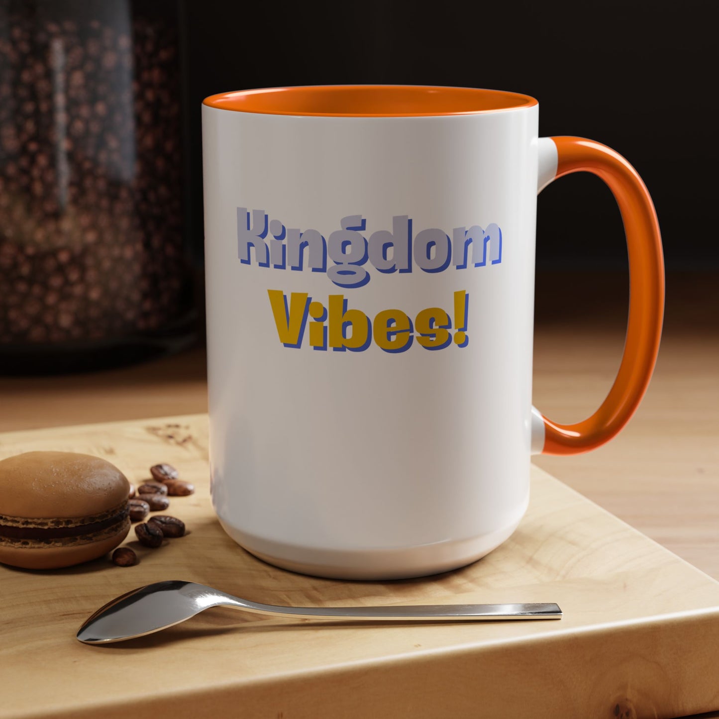 Kingdom Vibes Accent Coffee Mug - Perfect Gift for Coffee Lovers, Home Decor, Functional Art, Inspirational Quotes, Daily Motivation