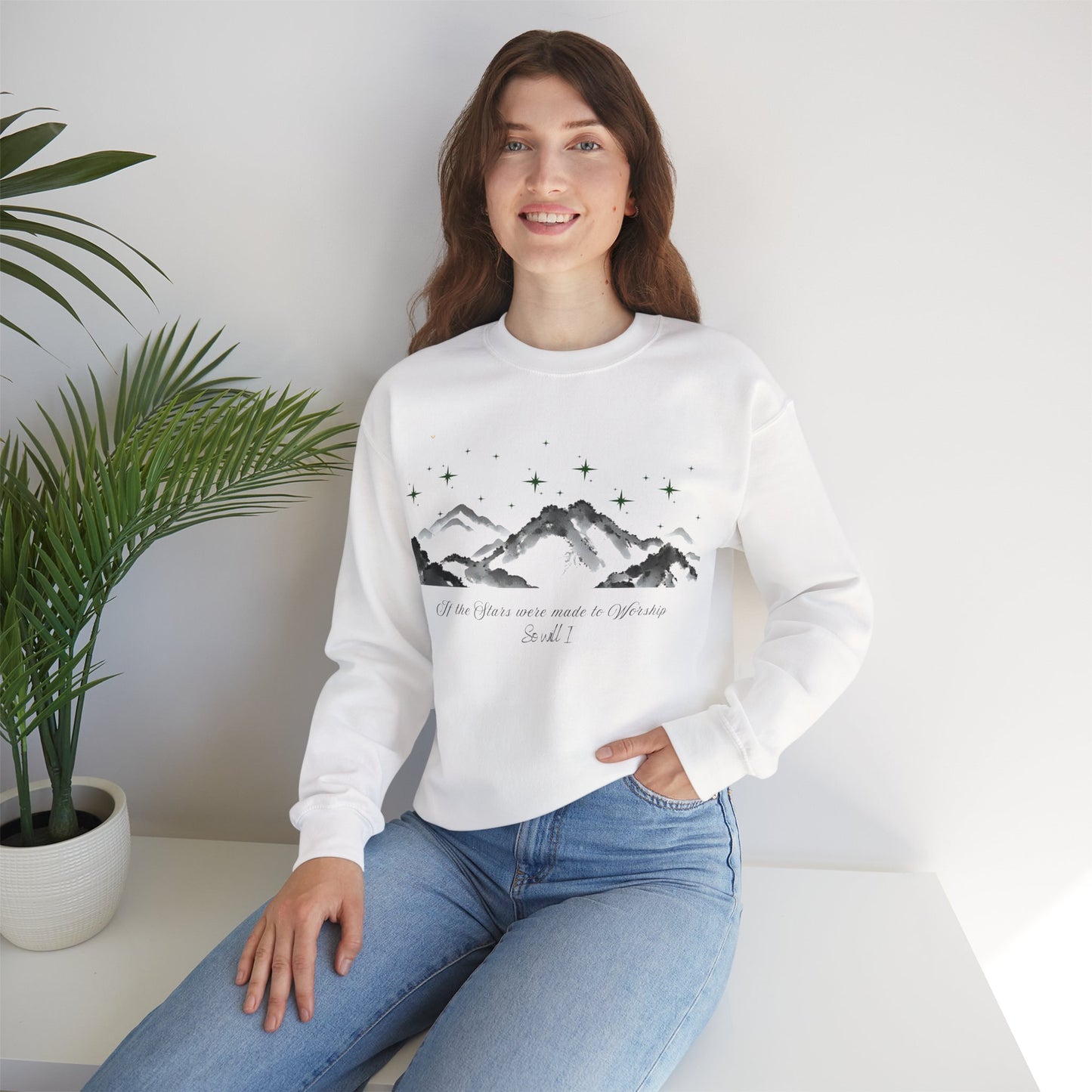 Stars were made, Inspirational Sweatshirt, Unisex Heavy Blend™ Crewneck Sweatshirt
