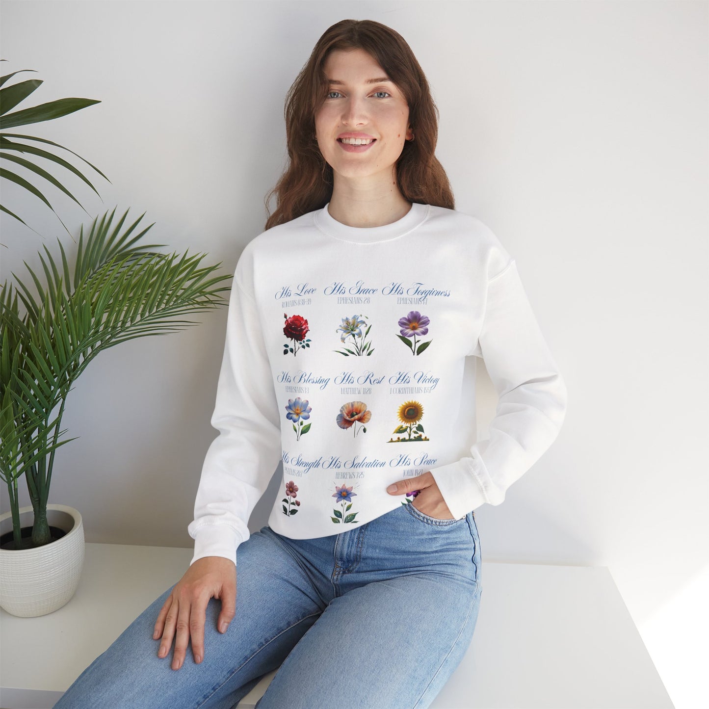 Floral Inspirational Sweatshirt | Cozy Crewneck for Self-Care, Gift for Her, Spring/Fall Layer, Positive Affirmation Apparel