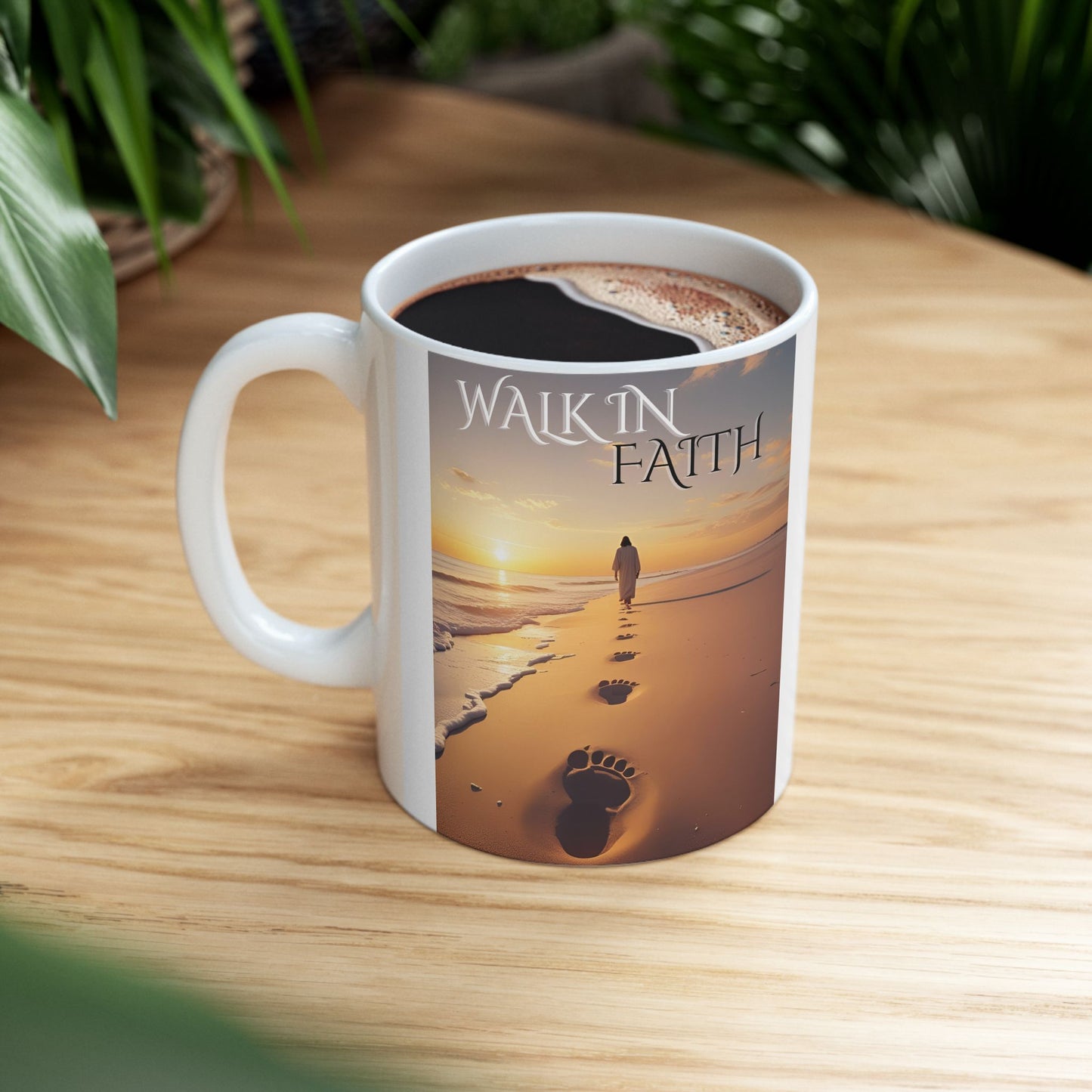 Sunset Beach Ceramic Mug - Perfect Gift for Nature Lovers, Coffee Lovers, Relaxation & Motivation, Ocean Inspired Tea Cup