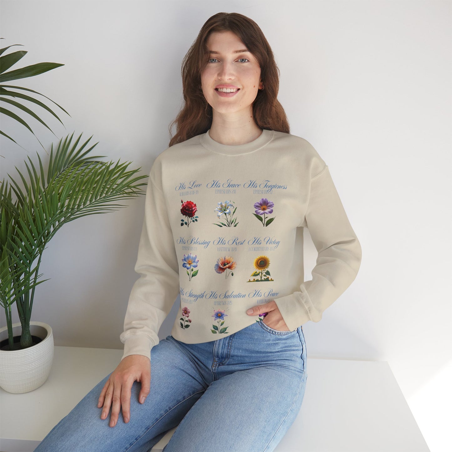 Floral Inspirational Sweatshirt | Cozy Crewneck for Self-Care, Gift for Her, Spring/Fall Layer, Positive Affirmation Apparel