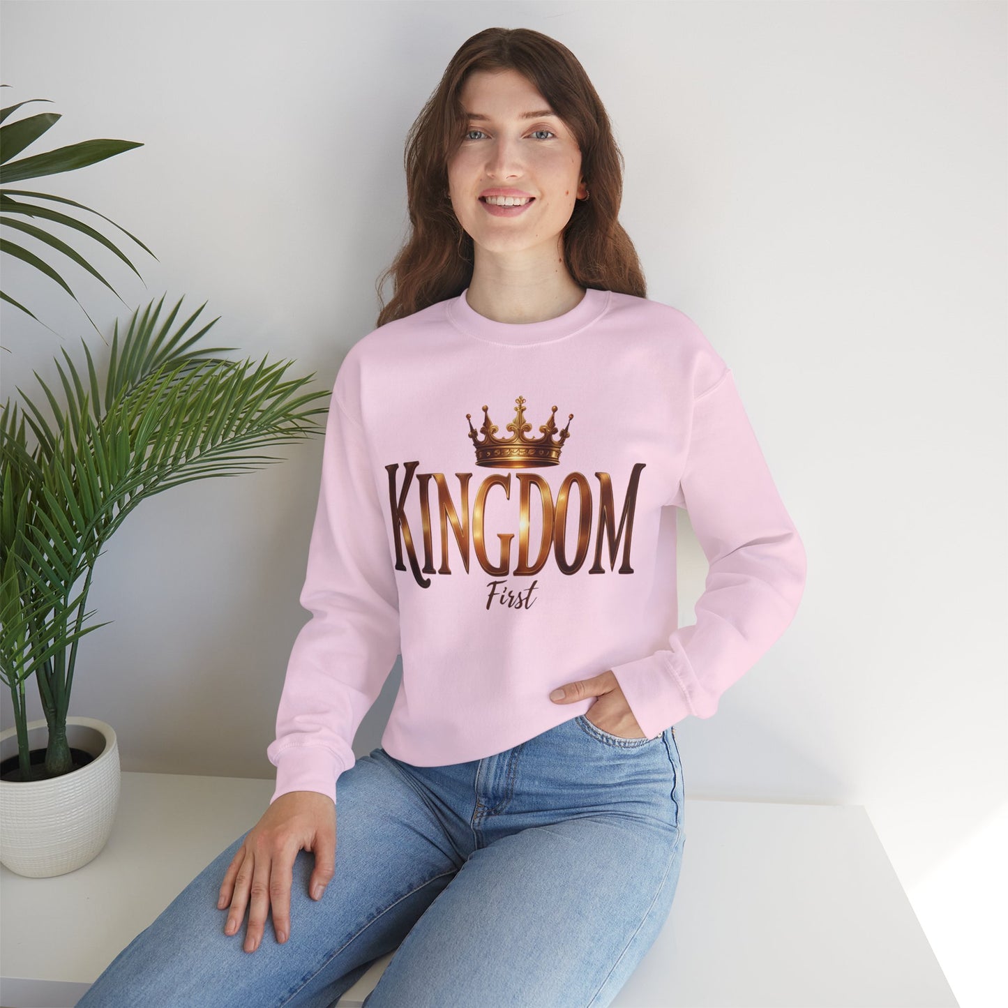 Kingdom First Sweatshirt - Stylish Unisex Crewneck for Cozy Days, Perfect Gift for Faith, Family and Trendy Wardrobe