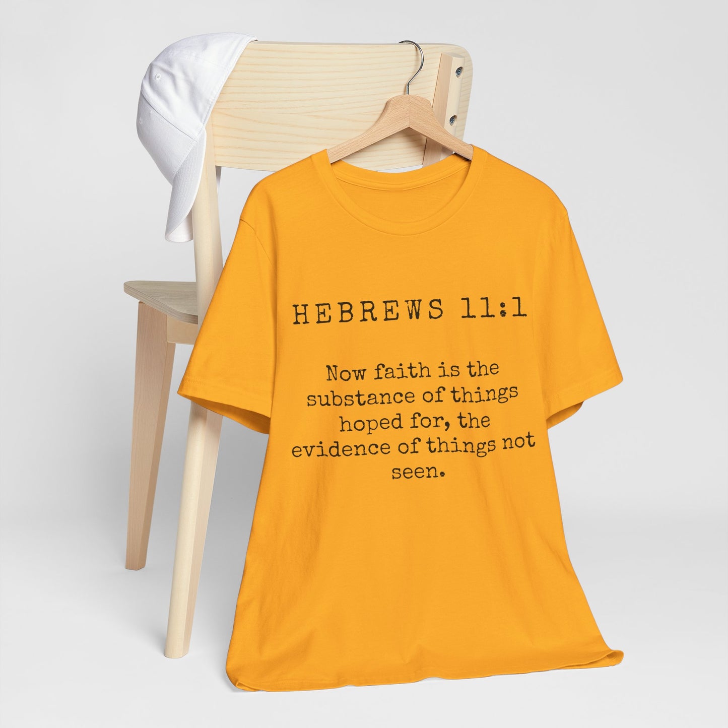 Faith-Inspired Unisex T-shirt - Hebrews 11:1, Gift for Believers, Religious Apparel, Inspirational Top, Cozy Casual Wear