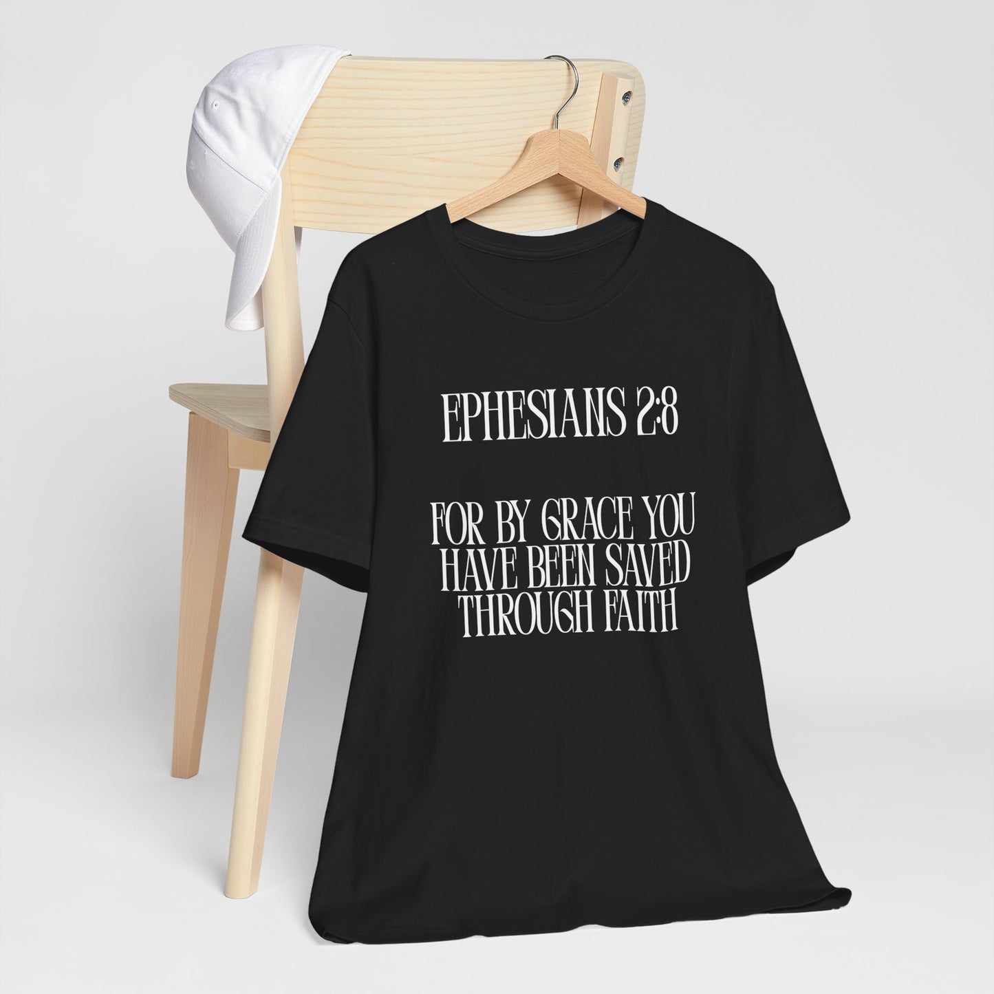 Faith-Inspired Unisex Tee - Ephesians 2:8 Christian Shirt for Everyday Style, Gift for Believers, Spiritual Apparel, Inspirational Wear