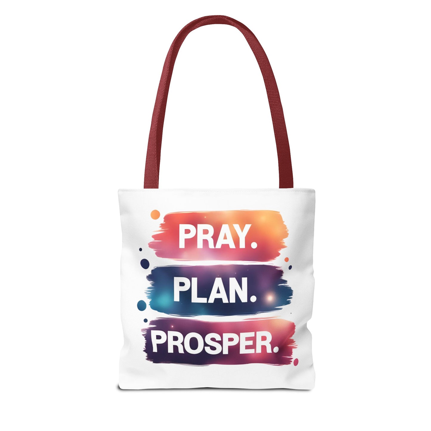 Inspirational Tote Bag - Pray Plan Prosper, Motivational Bag for Daily Use, Gift for Students, Teachers, and Friends