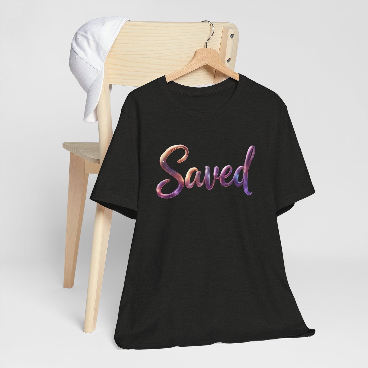 Saved Unisex Jersey Short Sleeve Tee, Inspirational T-Shirt, Christian Apparel, Casual Wear, Faith-Based Gift, Everyday Comfort