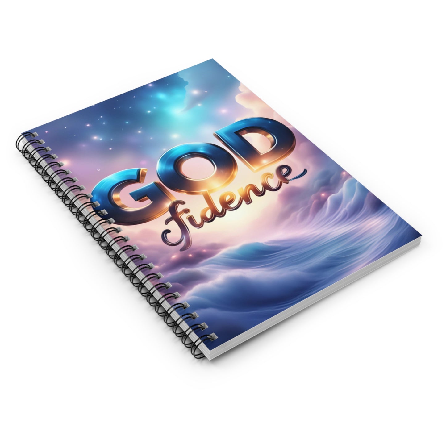Inspirational Spiral Notebook - Godfidence, Motivational Journal, Faith Planner, Dream Diary, Gift for Writers, Self-Help Notebook