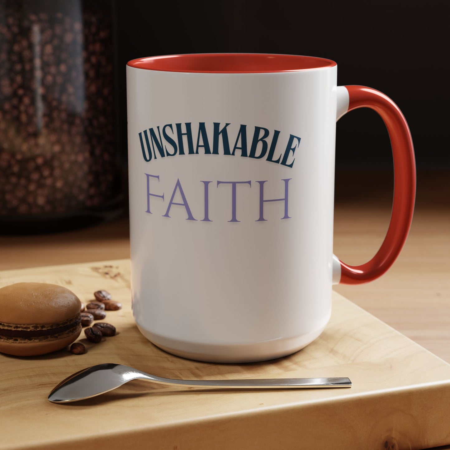 Inspirational Coffee Mug for Faith Lovers, Daily Motivation Cup, Unshakable Faith Gift, Spiritual Java Mug, Perfect for Home or Office