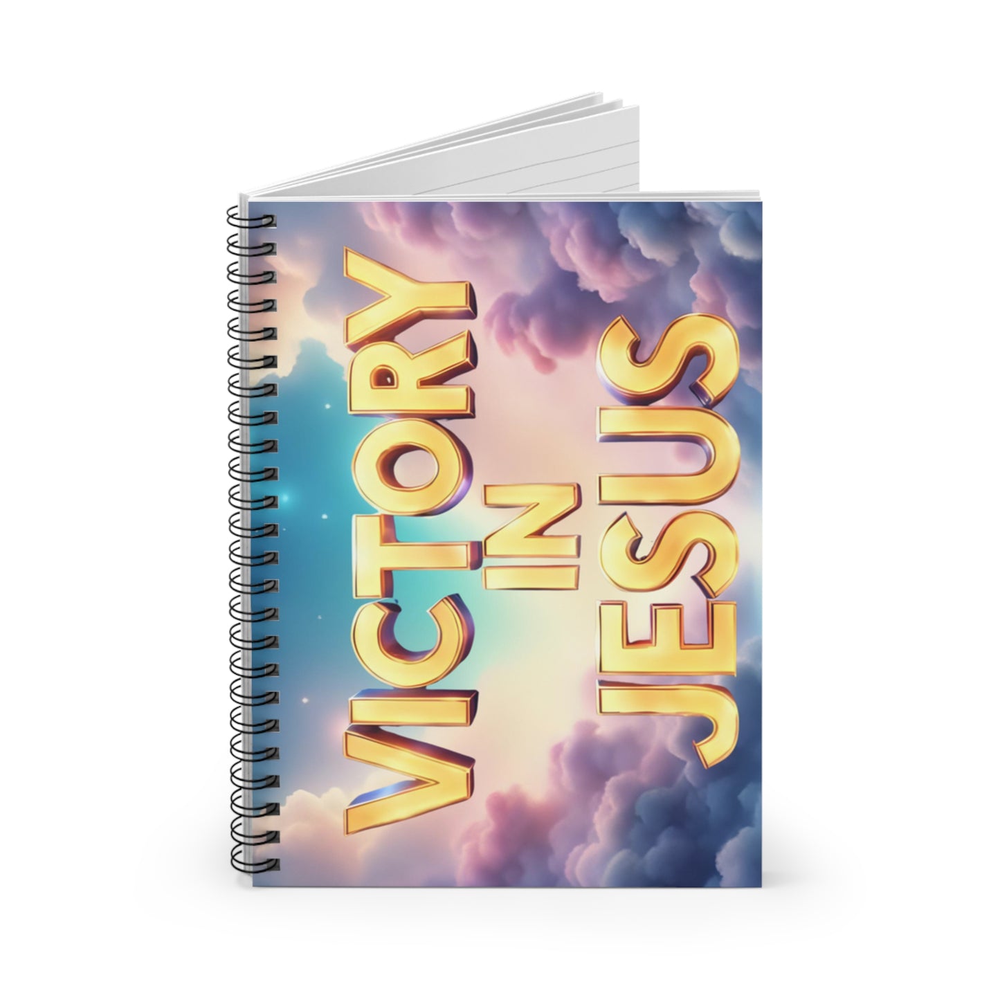 Victory in Jesus Spiral Notebook - Inspiration for Faith Journaling, Christian Gifts, Prayer Journal, Religious Stationery
