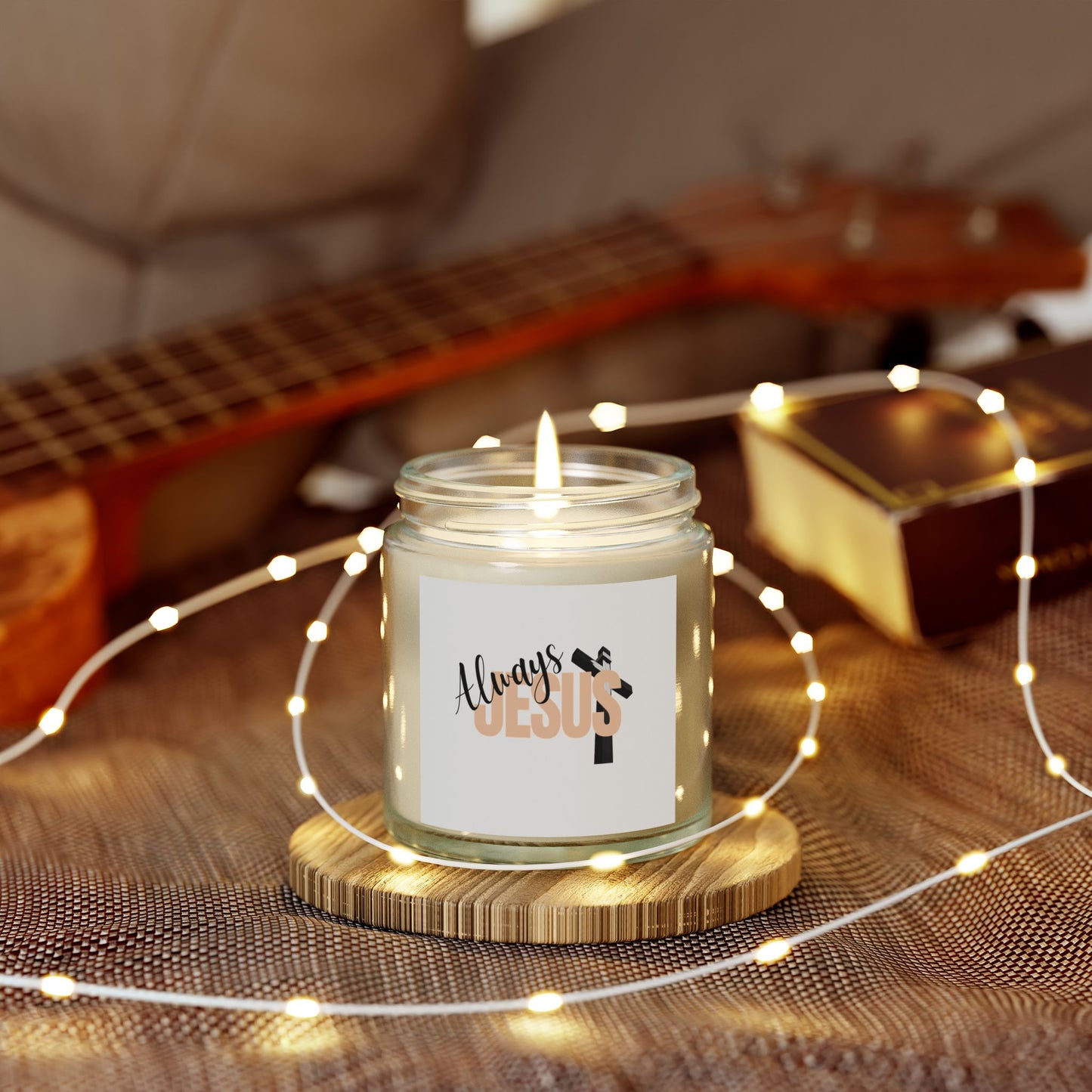 Always Jesus Scented Candles - Uplifting Aromas for Faithful Moments, Gift for Religious Gatherings, Home Decor, Serenity, Aromatherapy