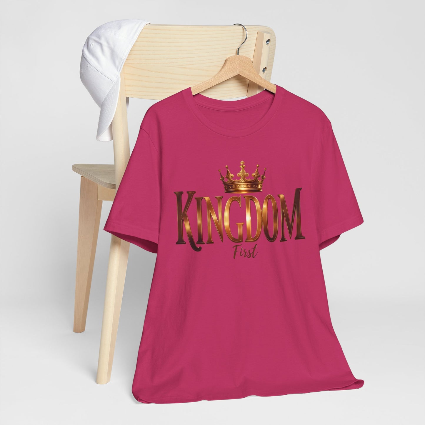 Royalty-Inspired Unisex Jersey Tee - 'Kingdom First', Casual Wear, Gift for Him/Her, Unique Shirt for Celebrations, Stylish Attire