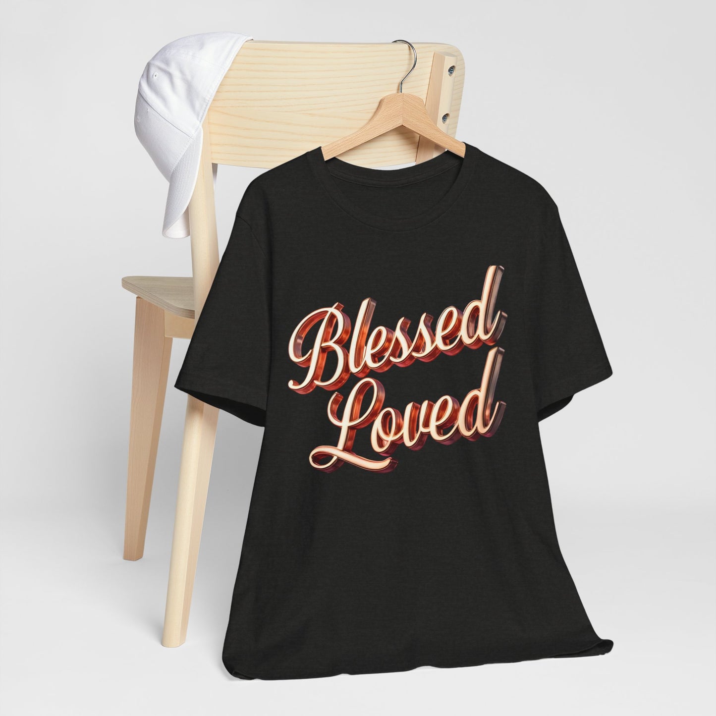 Blessed Loved Unisex Jersey Tee, Inspirational Shirt, Everyday Wear, Gift for Loved Ones, Positive Affirmation Top, Casual Style