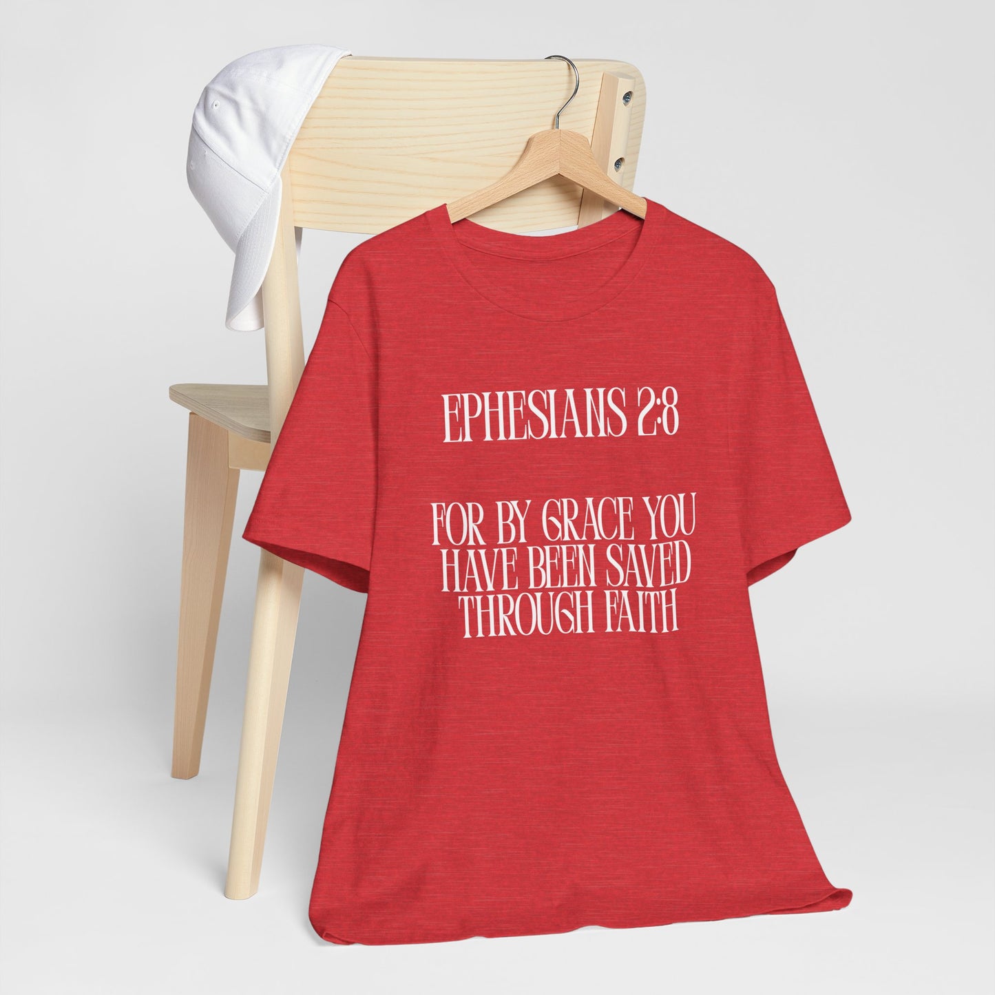 Faith-Inspired Unisex Tee - Ephesians 2:8 Christian Shirt for Everyday Style, Gift for Believers, Spiritual Apparel, Inspirational Wear