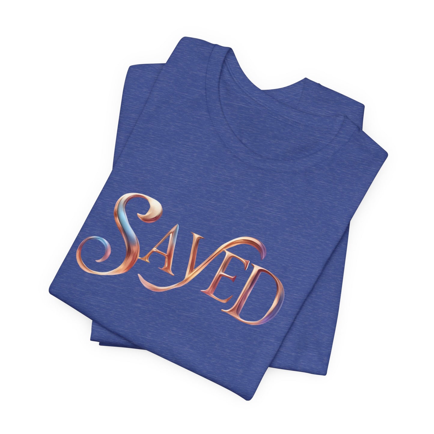 Saved Unisex Jersey Short Sleeve Tee | Inspirational T-Shirt, Casual Wear, Gift Idea, Faith-Based Apparel, Everyday Outfit