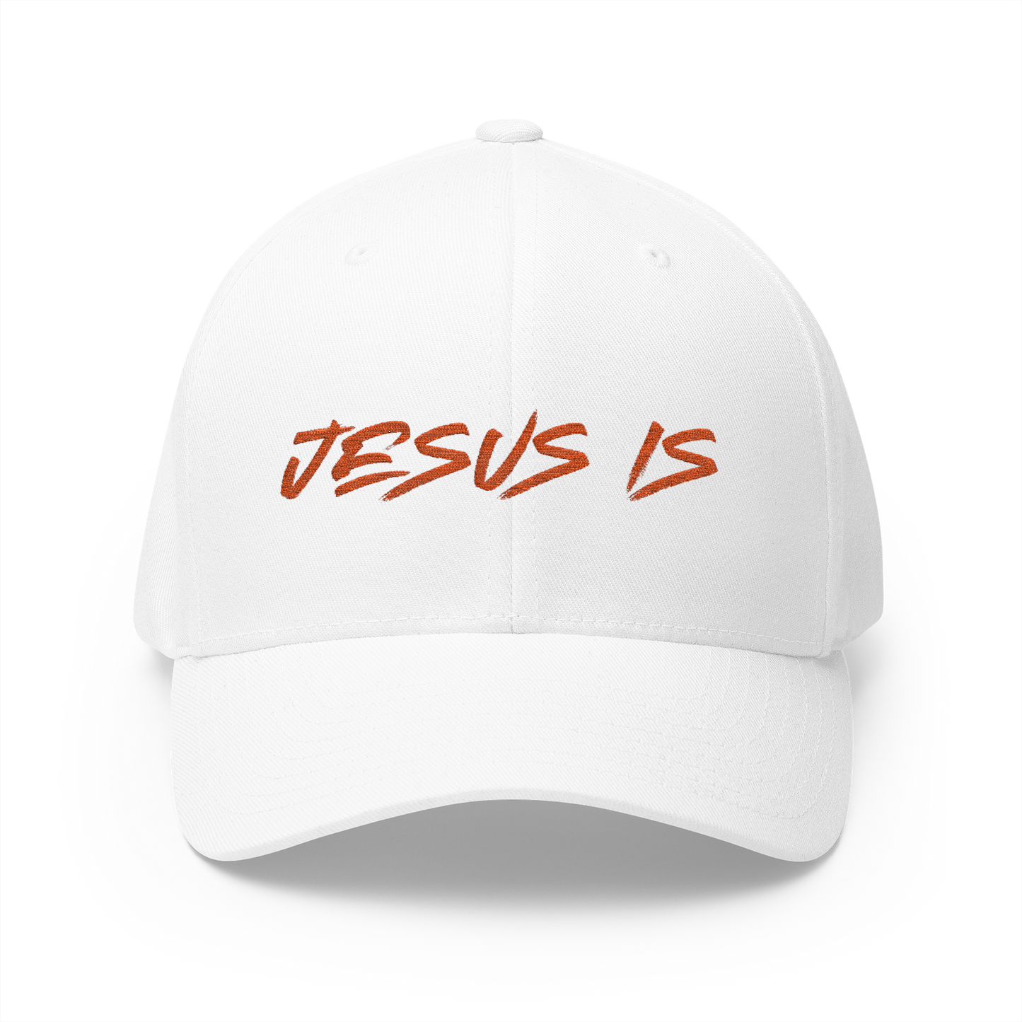 Baseball Cap - Embroidered "Jesus Is" Script Christian Hat