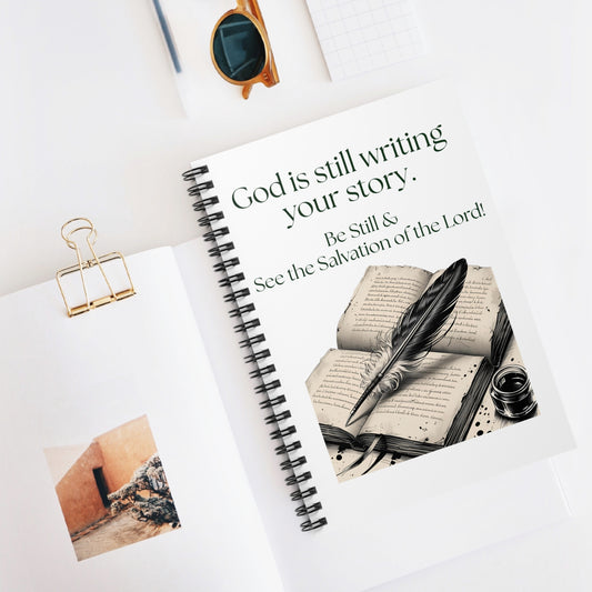 Inspirational Spiral Notebook for Writers, Motivational Journal for Personal Growth, Be Still & See Your Story, Unique Gift for [...]