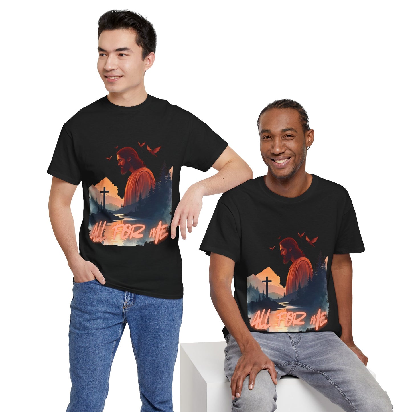 All For Me” Inspirational Faith T-Shirt Christian Jesus Cross Tee