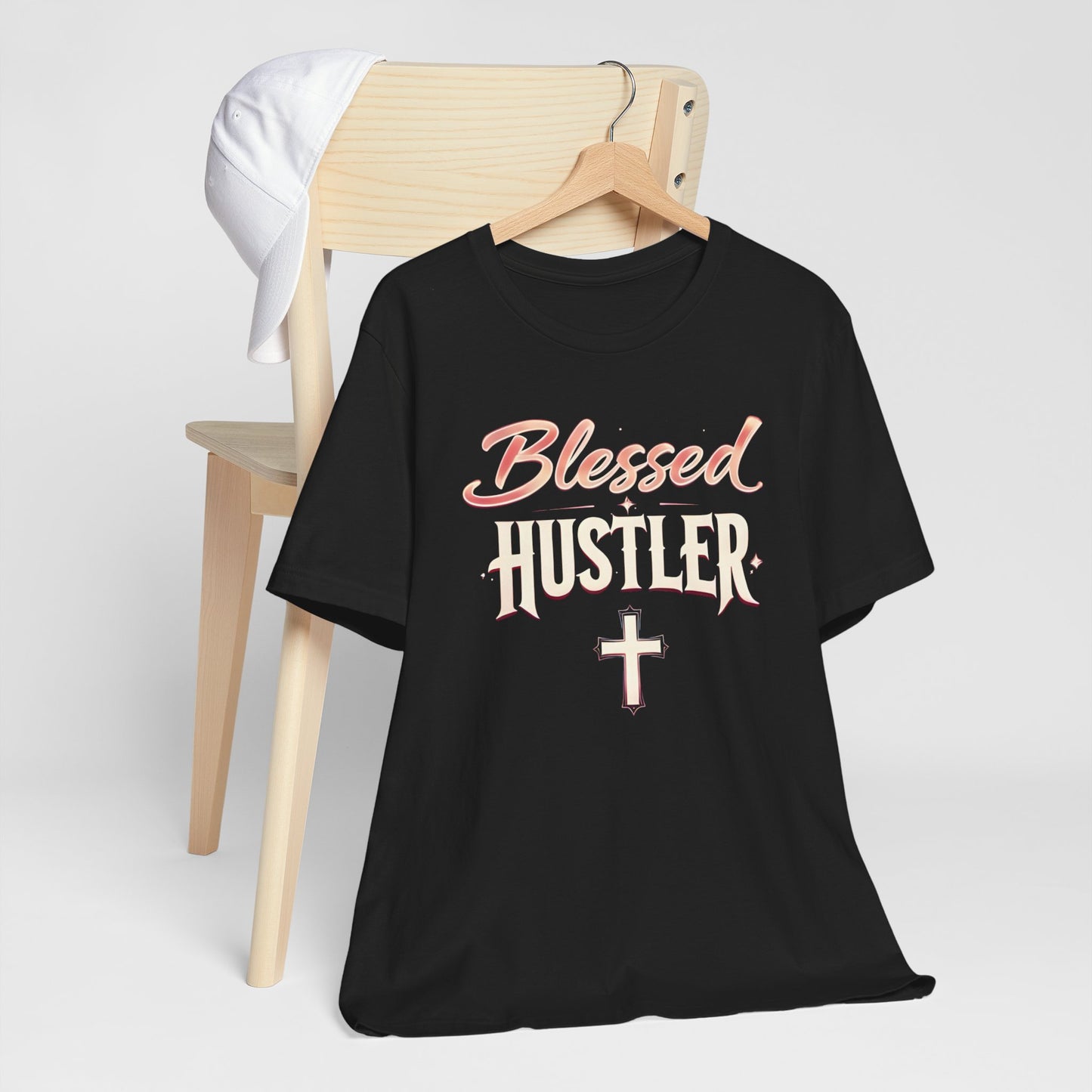 Blessed Hustler Tee - Unisex Jersey Short Sleeve, Motivation Shirt for Entrepreneurs, Gift for Holidays, Casual Wear, Positive Vibes