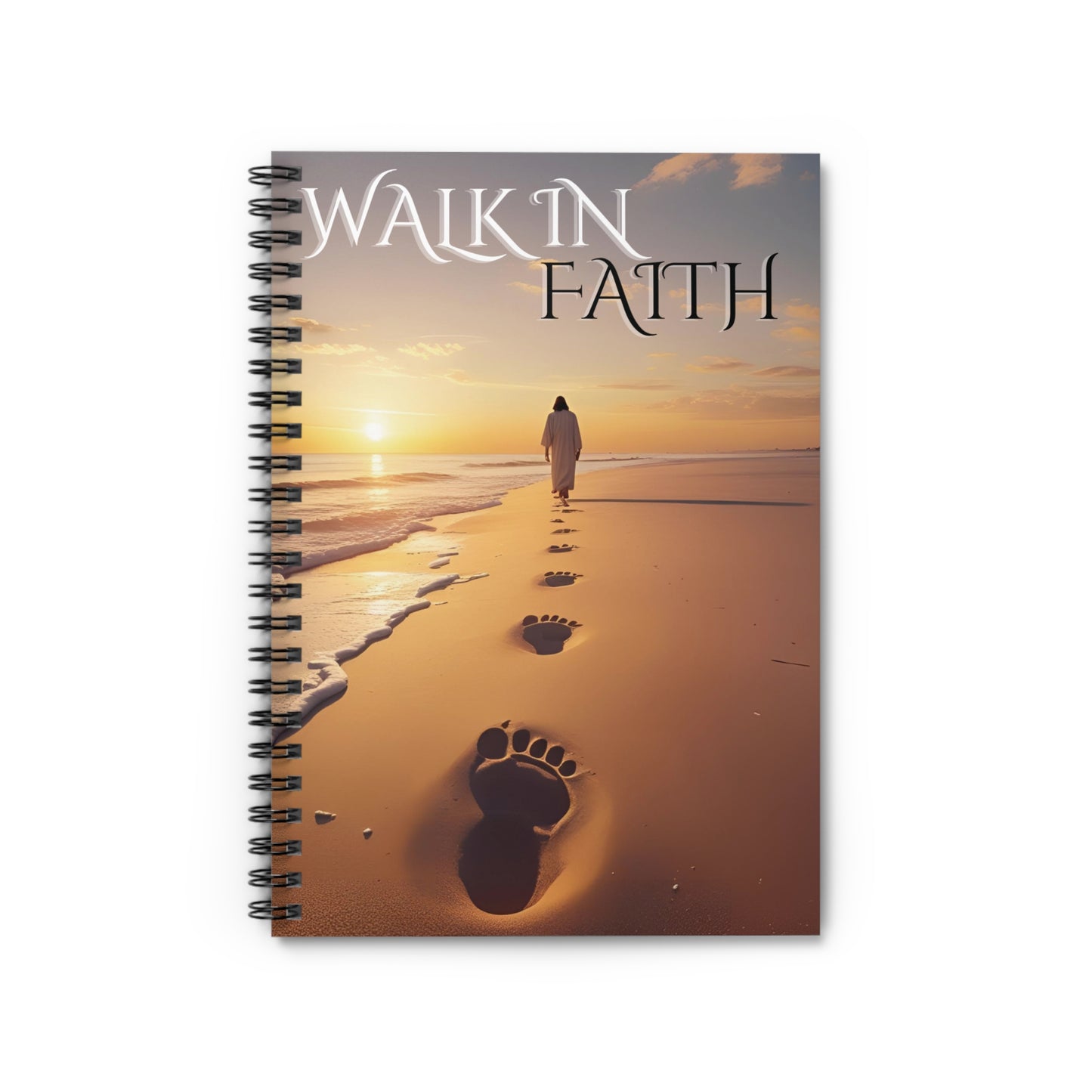Inspirational Spiral Notebook - Walk in Faith, Motivational Journal, Prayer Journal, Gift for Students, Self-Help Notebook, Writing [...]