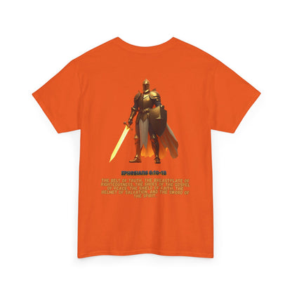 The Armor Of God - Knight Illustration Tee with Scripture Text (Ephesians 6:10-18)