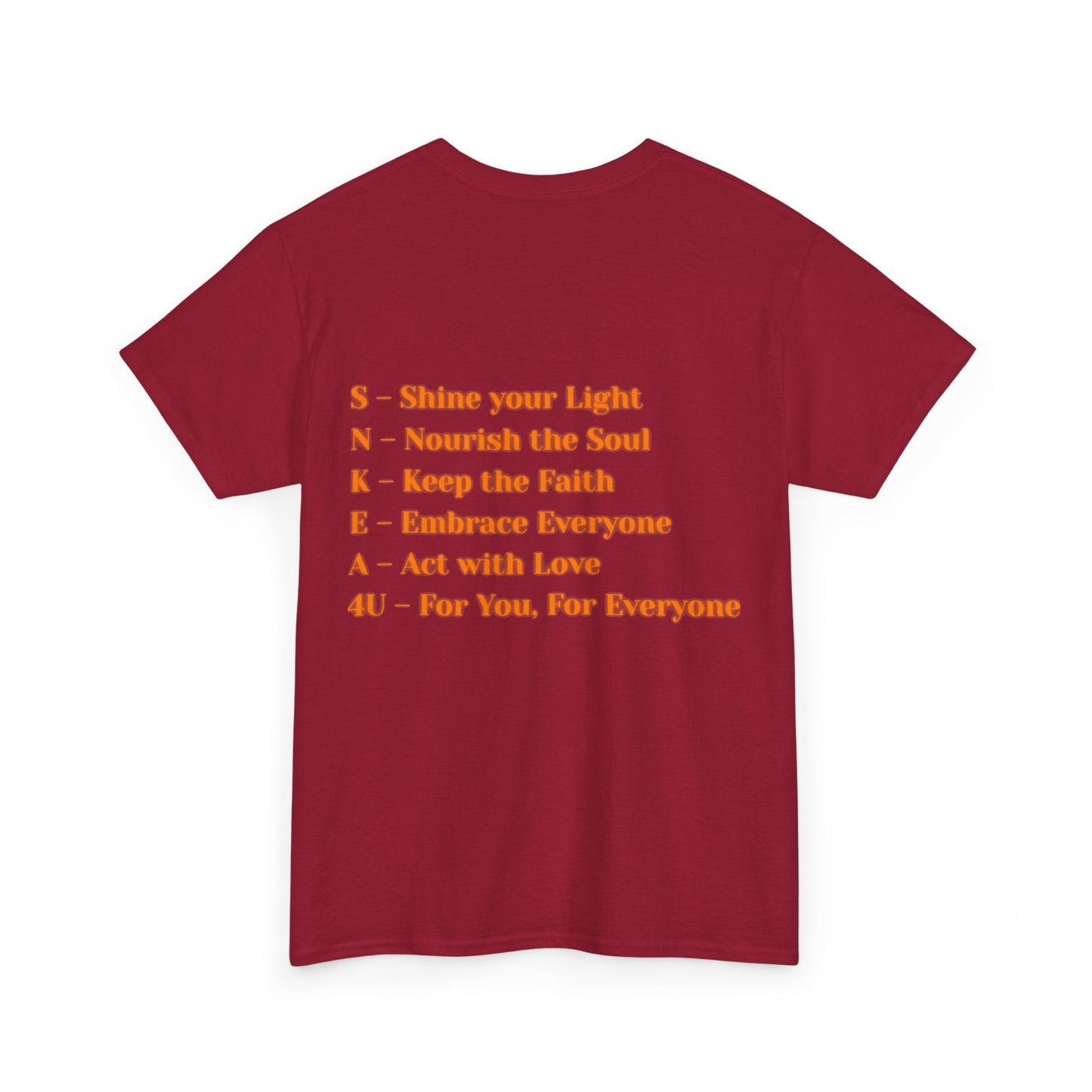 SNKEA4U Brand Circle Logo & Inspirational Back Acronym Tee