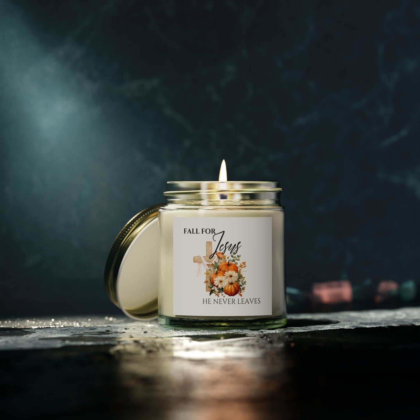 Fall for Jesus Scented Candles, Faith-Based Gifts, Joyful Home Decor, Bible Verse Candles, Christian Fall Decor