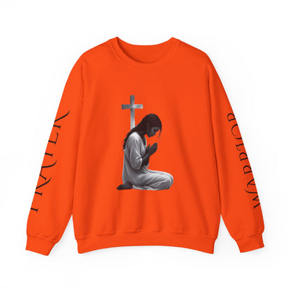 Prayer Warrior Crewneck Sweatshirt | Faith-Inspired Apparel, Inspirational Gift, Cozy Layer for Prayer, Unisex Sweatshirt