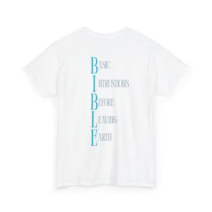 Bible Acronym Tee — 'BIBLE: Basic Instructions Before Leaving Earth' Christian Graphic T‑Shirt