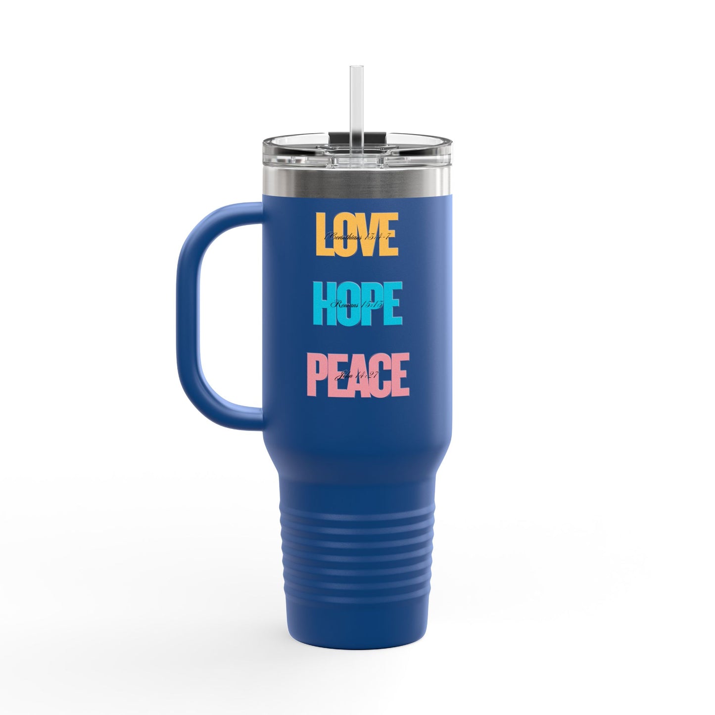 Love, Hope, Peace - 40oz Insulated Travel Mug
