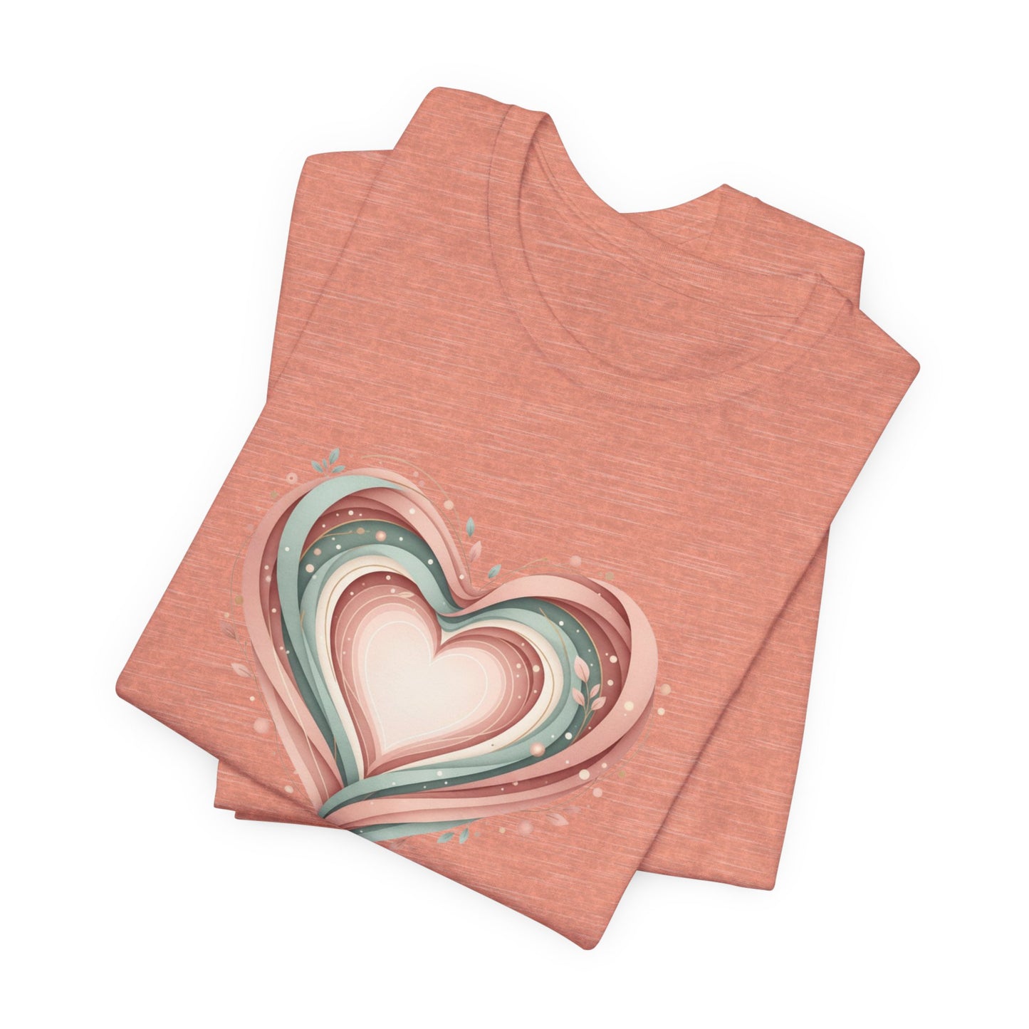 Heart Swirl Tee — Pastel Abstract Heart Graphic T-Shirt for Valentine’s & Everyday