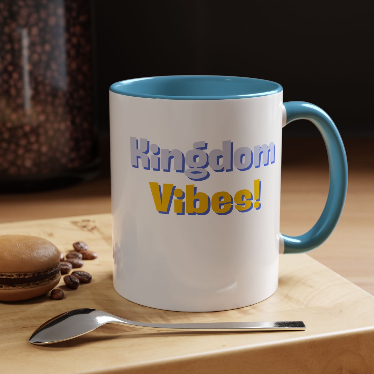Kingdom Vibes Accent Coffee Mug - Perfect Gift for Coffee Lovers, Home Decor, Functional Art, Inspirational Quotes, Daily Motivation