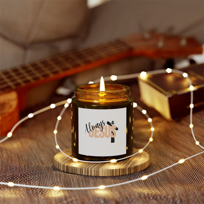 Always Jesus Scented Candles - Uplifting Aromas for Faithful Moments, Gift for Religious Gatherings, Home Decor, Serenity, Aromatherapy