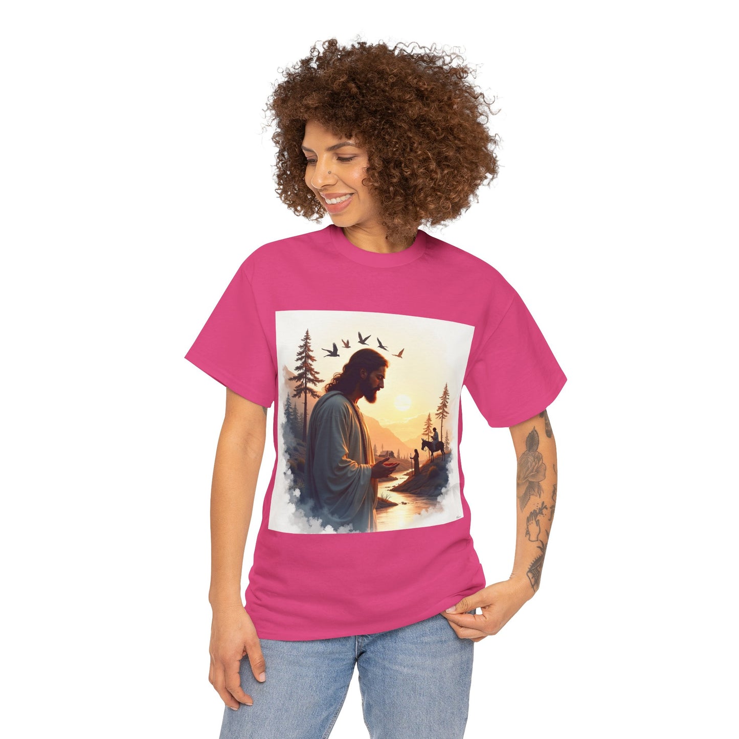 Christian Jesus Nature T-Shirt — Inspirational Faith Forest Graphic Tee