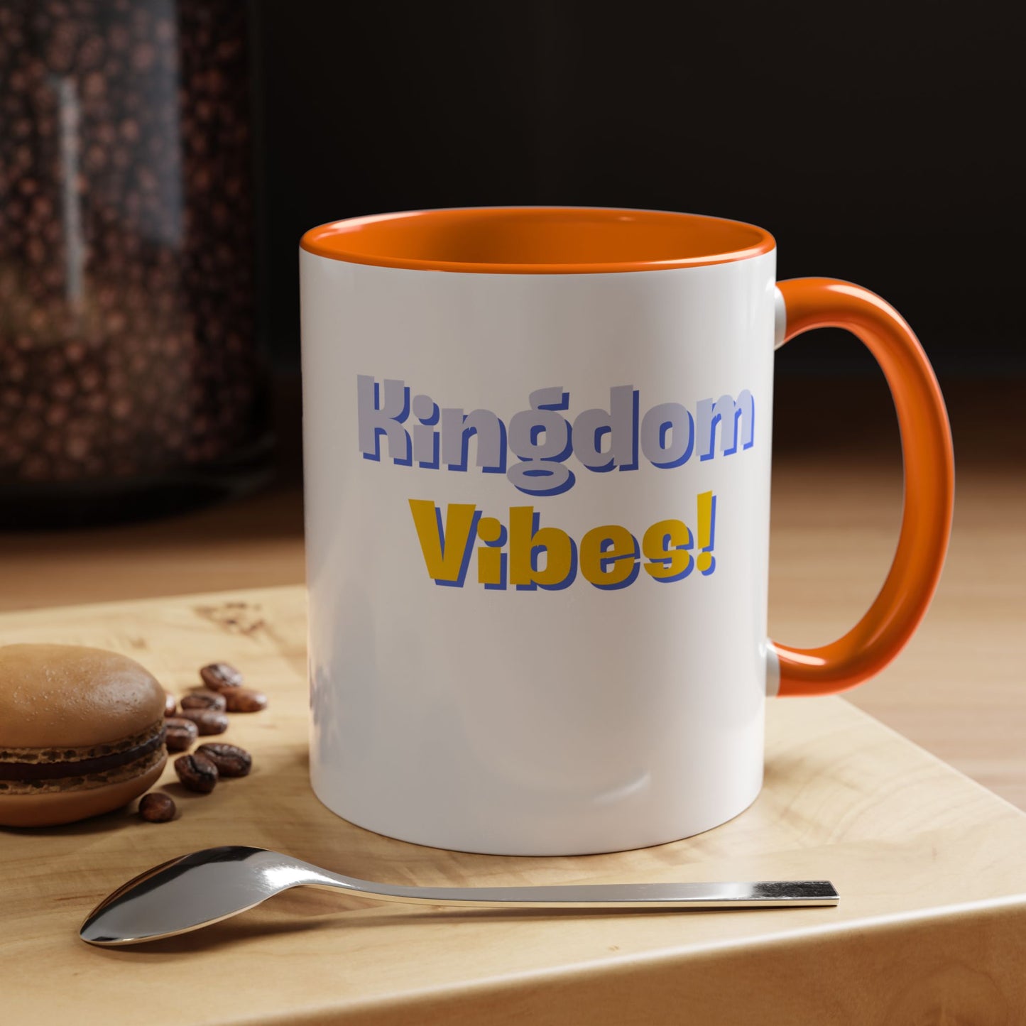 Kingdom Vibes Accent Coffee Mug - Perfect Gift for Coffee Lovers, Home Decor, Functional Art, Inspirational Quotes, Daily Motivation