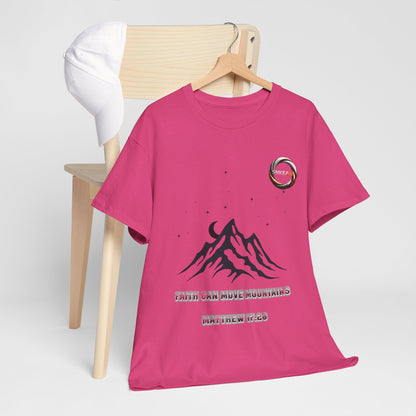 Mountain Moon Graphic Tee — Minimalist Nature T-Shirt with Celestial Design