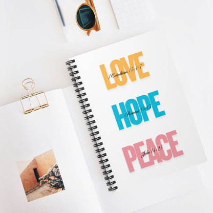 Inspirational Spiral Notebook - Love, Hope, Peace Quotes, Motivational Journal, Gift for Writers, Back to School, Student Supplies, [...]