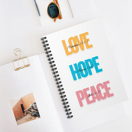 Inspirational Spiral Notebook - Love, Hope, Peace Quotes, Motivational Journal, Gift for Writers, Back to School, Student Supplies, [...]
