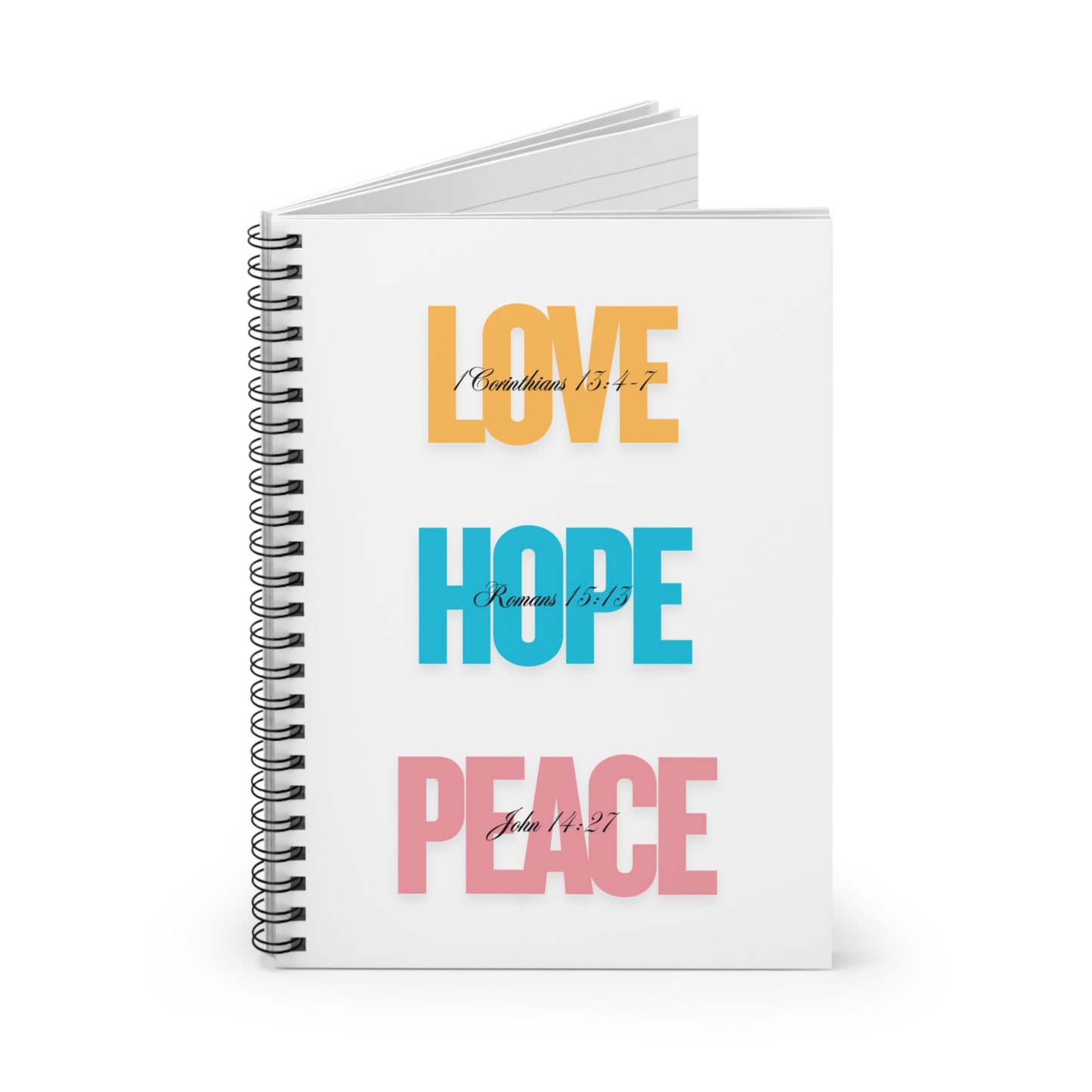 Inspirational Spiral Notebook - Love, Hope, Peace Quotes, Motivational Journal, Gift for Writers, Back to School, Student Supplies, [...]